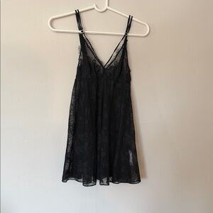 Intimissimi Black Sheer Lace Chemise
